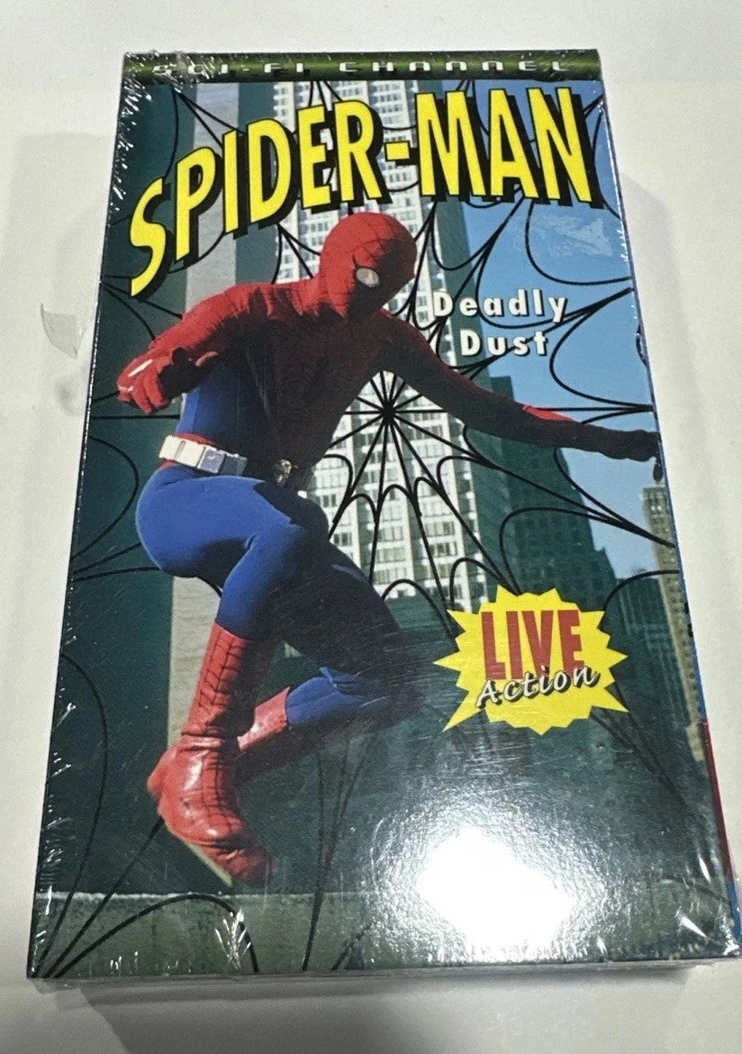 1997 Spider-Man Deadly Dust VHS Tape Live Action Sci-Fi Channel Rhino SEALED