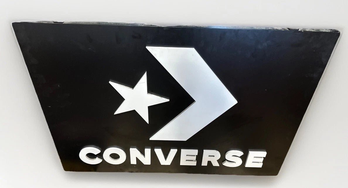 Authentic Converse Large Metal Store Sign - Decommissioned Store Front 3x2 Ft