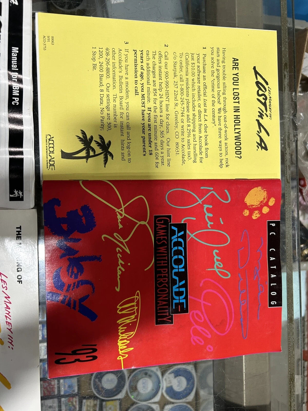VTG Les Manley Lost in L.A. MS-DOS 3.5” Computer PC Game CIB Big Box 1991 LA