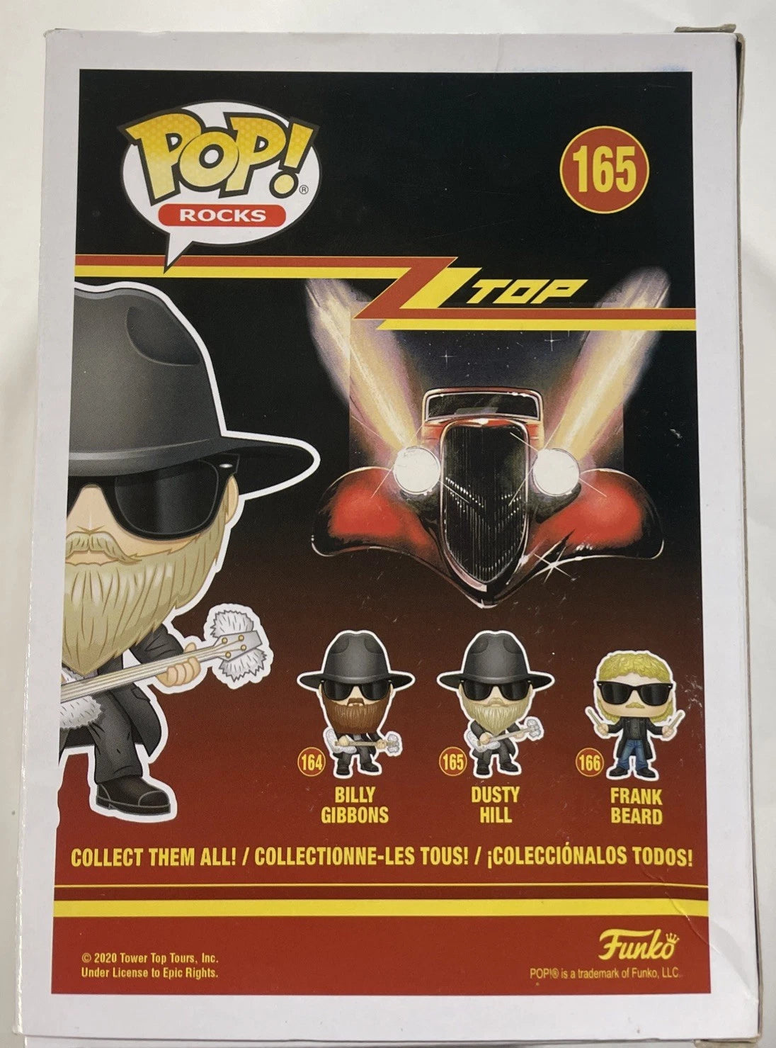 Funko POP! Rocks Dusty Hill #165 Flocked ZZ Top Vinyl Figure
