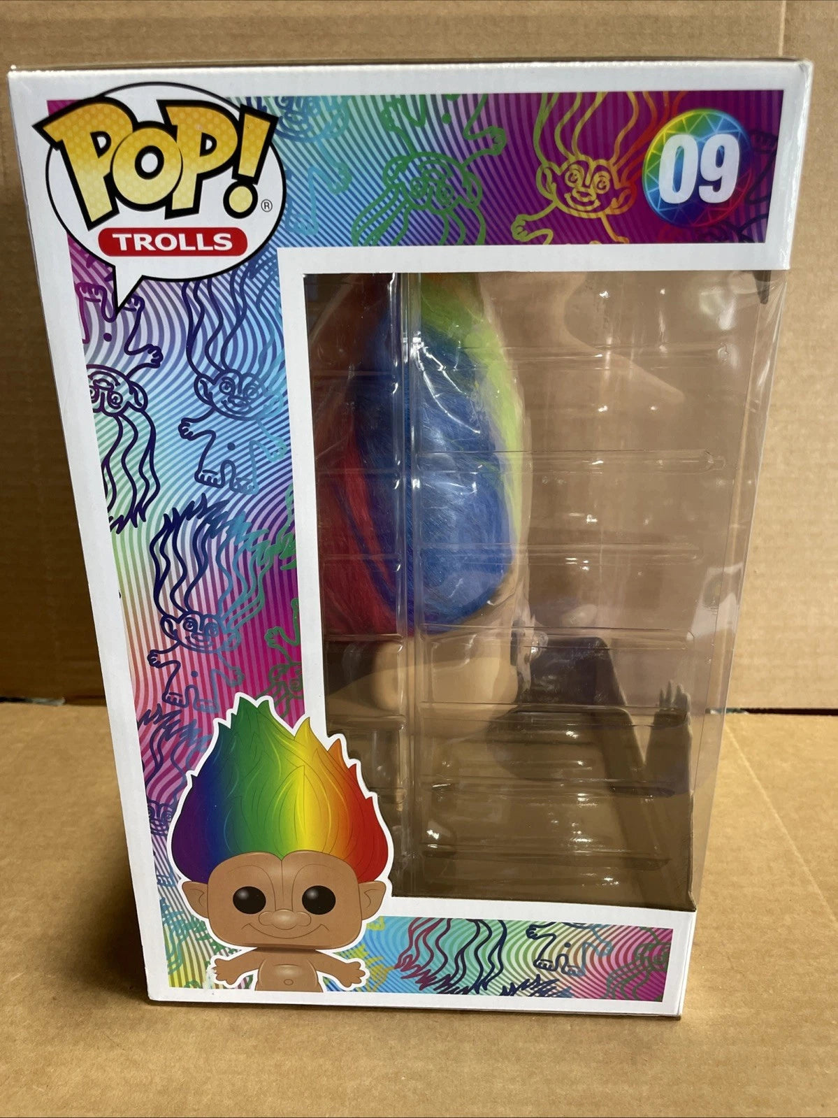 FUNKO POP ! RAINBOW TROLL 09 GOOD LUCK TROLLS 10"
