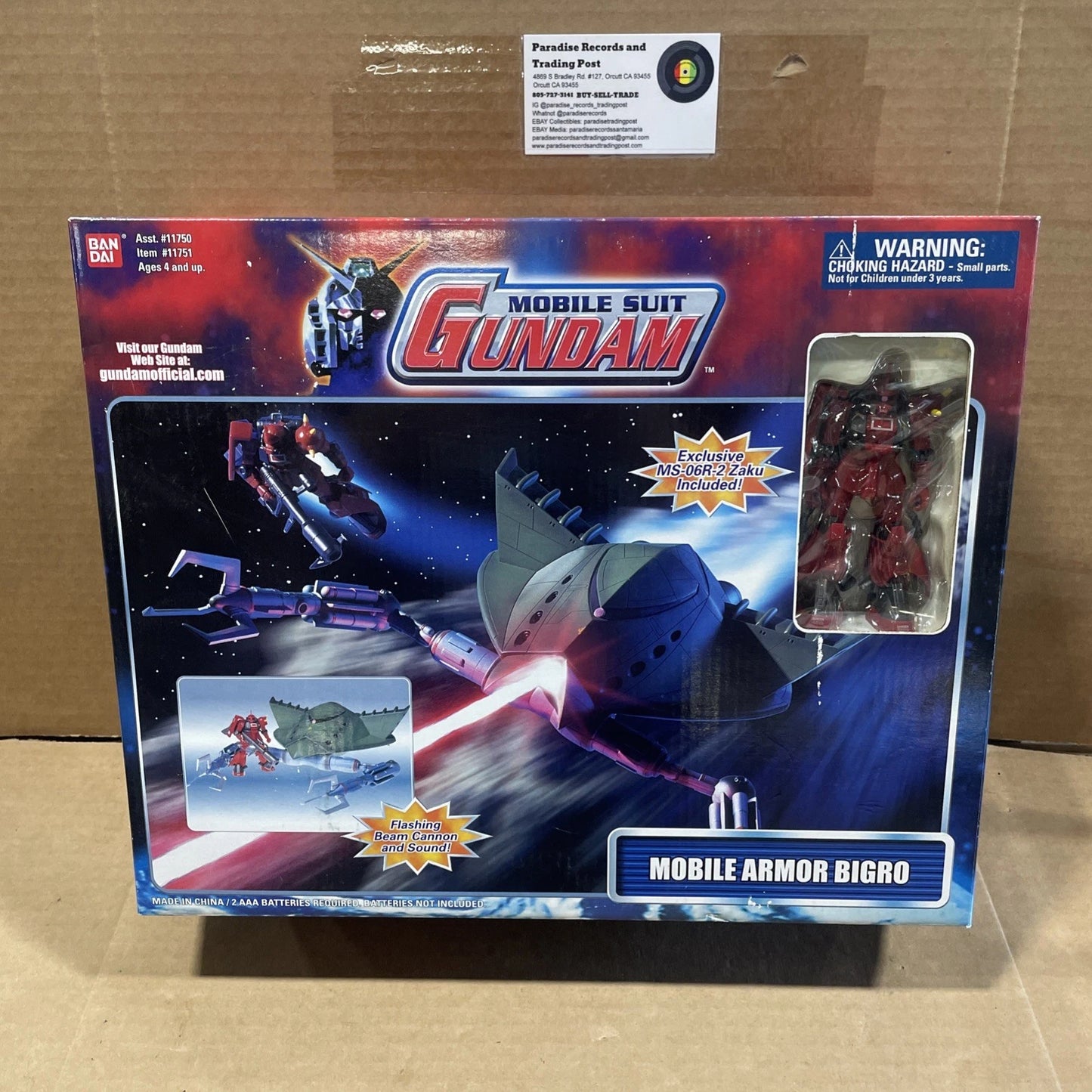 Gundam MOBILE ARMOR BIGRO + Ridden's Zaku Ⅱ U.S. ver. Action Figure Bandai MSIA