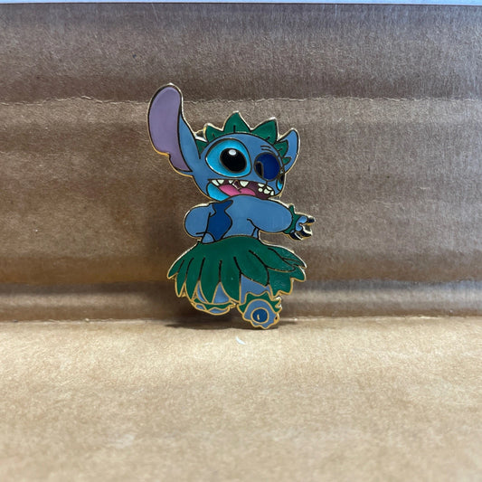 Limited Edition Disney Pin ✿ Stitch Naughty & Nice Hula Skirt Hawaii Dance 2005