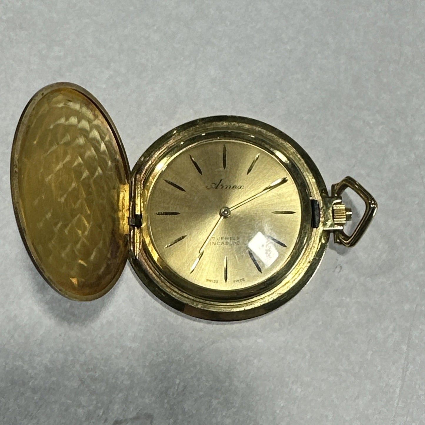 Arnex Swiss Antique 17J Mechanical Pocket Watch 42mm WORKS!