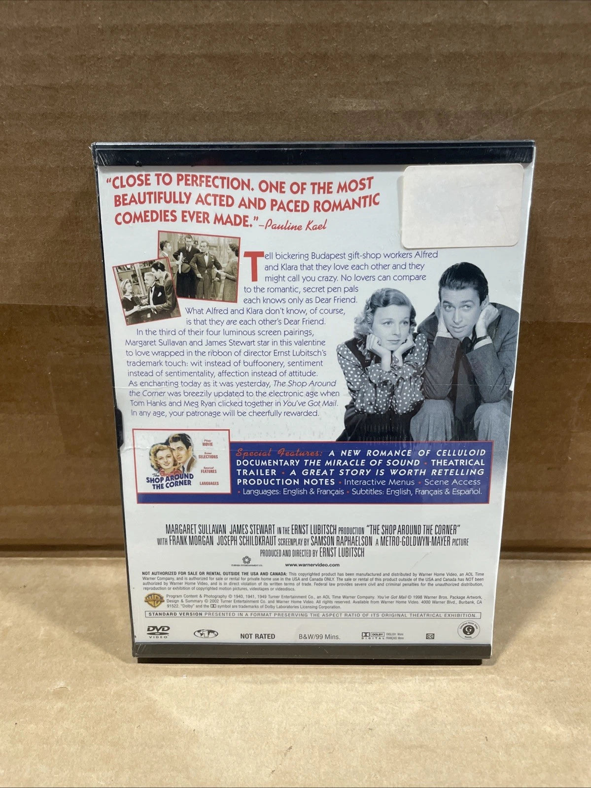 The Shop Around The Corner (DVD 2002, 1940) Margaret Sullavan, James Stewart New