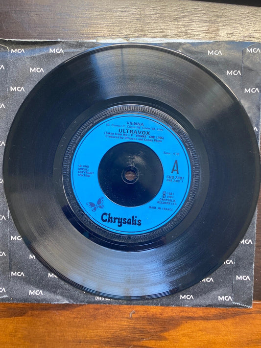 ULTRAVOX -VIENNA /PASSIONATE REPLY 1981 CHS 2481 CHRYSALIS RECORDS 7" SINGLE UK