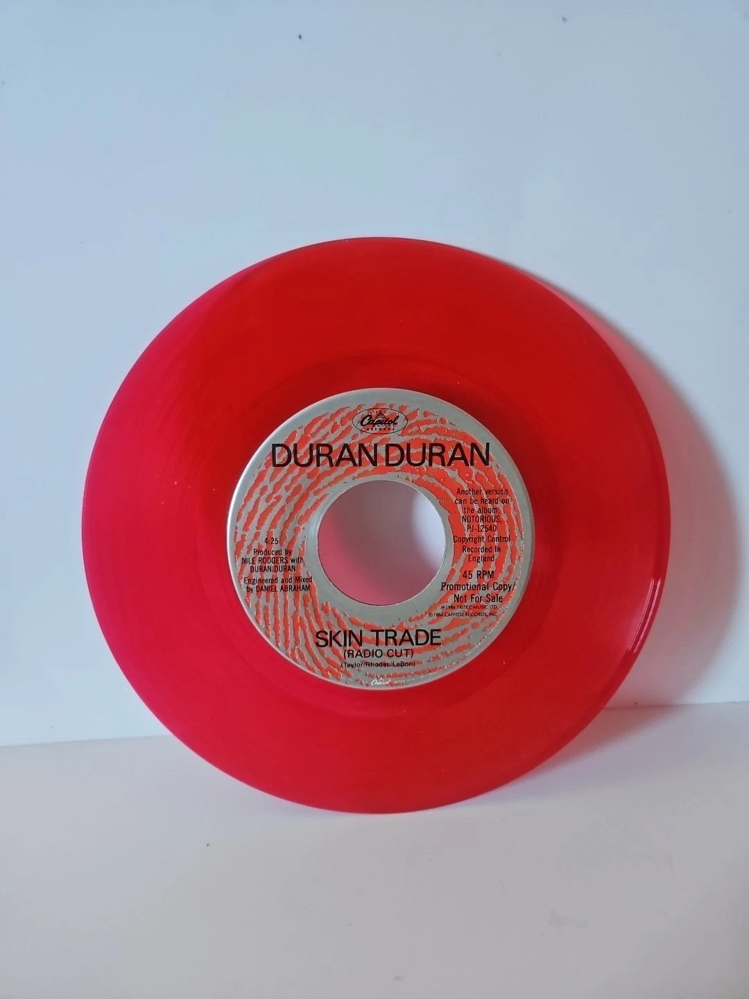 Duran Duran Skin Trade 7'' Vinyl US PROMO PJ-12540 Capital Red 45 RPM