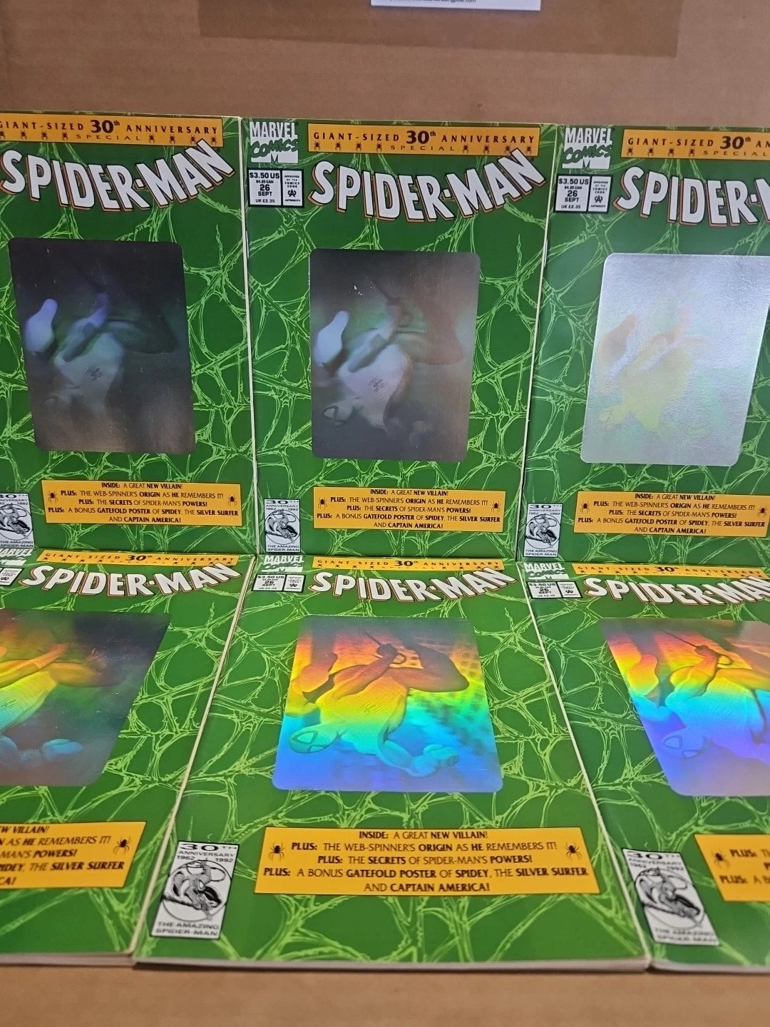 Spider-Man #26 Newsstand 30TH Anniversary Hologram Poster 1992 Lot Of 17