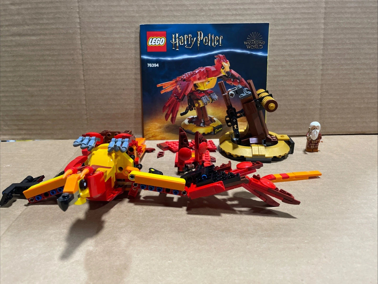 LEGO Harry Potter: Fawkes Dumbledore's Phoenix 76394 No Box Complete W Manual