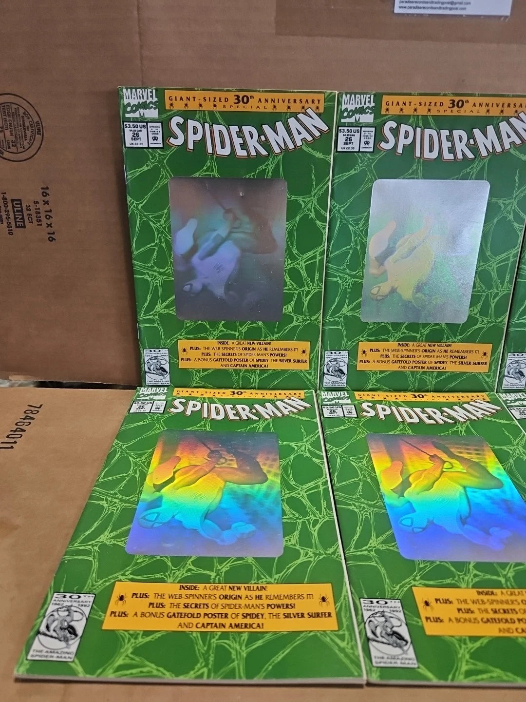 Spider-Man #26 Newsstand 30TH Anniversary Hologram Poster 1992 Lot Of 17