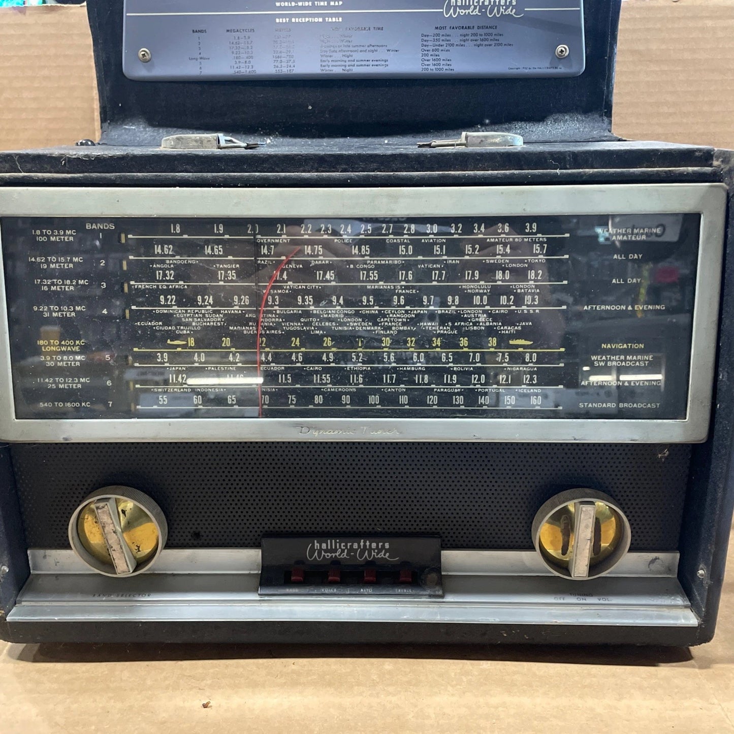 Vintage Hallicrafters TW-1000 Transoceanic World-Wide 8-Band Radio Receiver