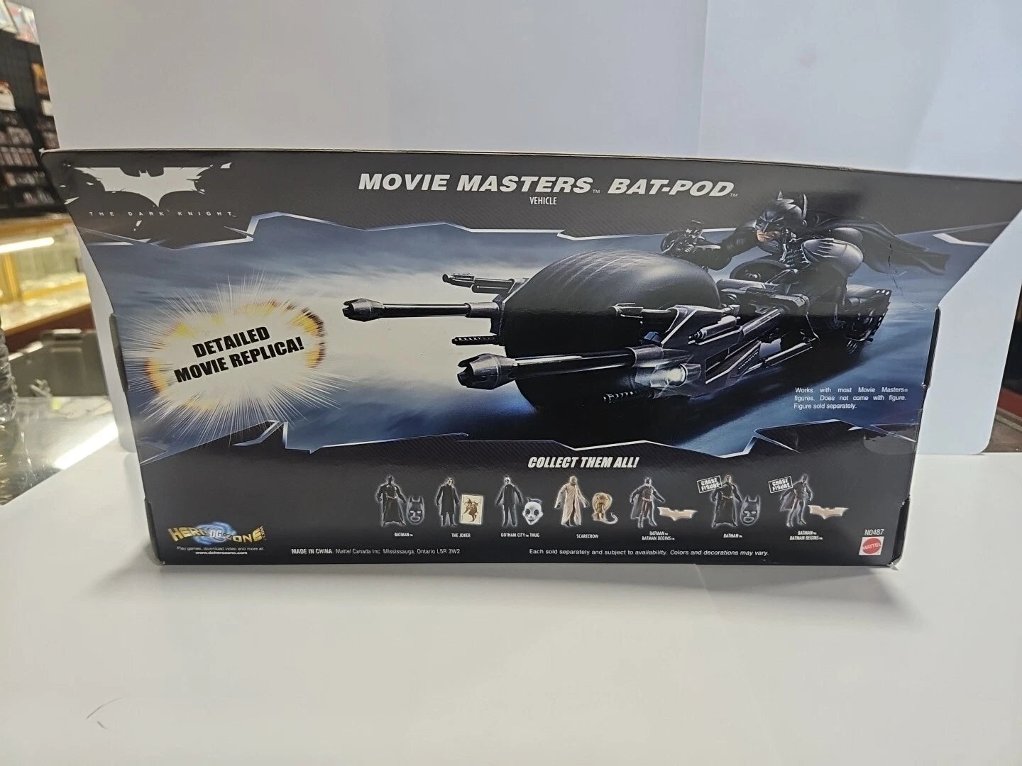 DC MATTEL BATMAN THE DARK KNIGHT MOVIE MASTERS BAT-POD 2008 NEW