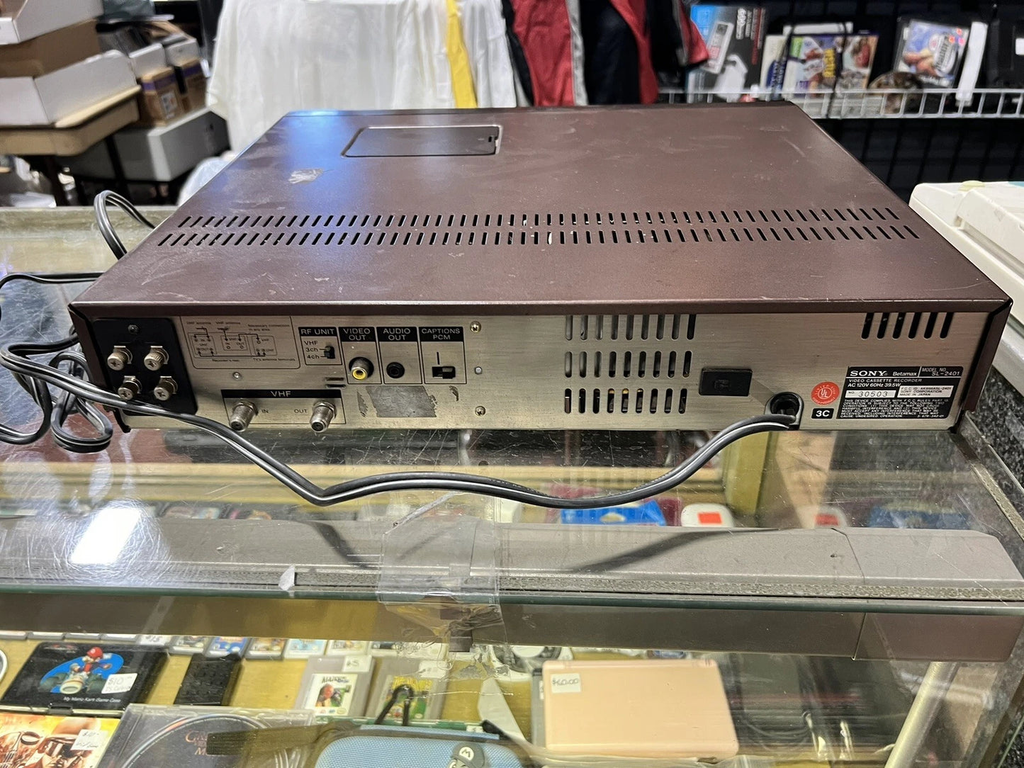 Sony Betamax SL-2401 Player *WONT EJECT, FOR PARTS OR REPAIR*