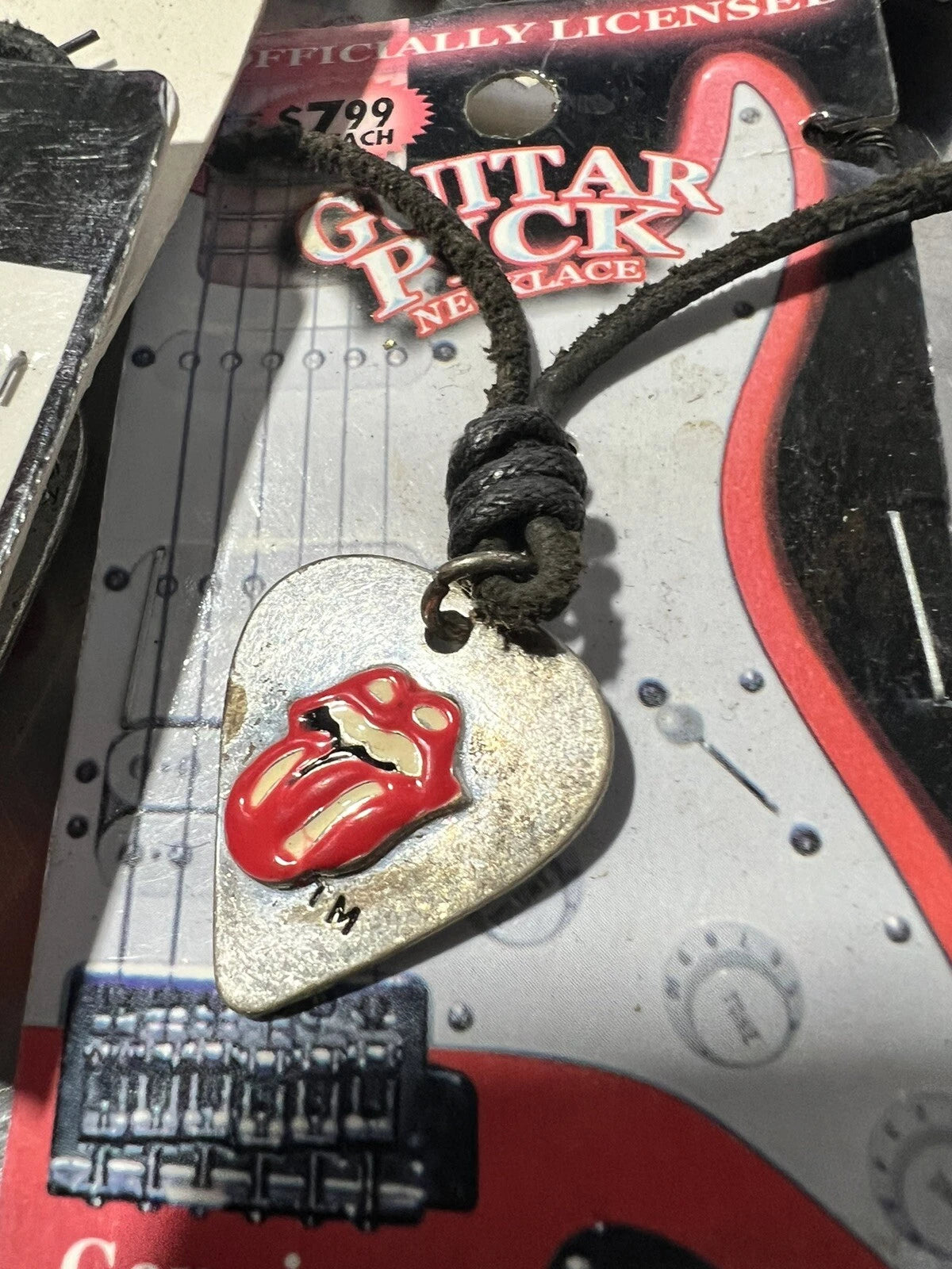 The Rolling Stones Official Tour Tongue Logo Metal Pendant Necklace