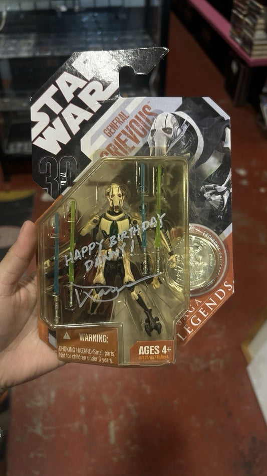 Star Wars 30th Anniversary General Grievous Saga Legends with Silver Coin Signed