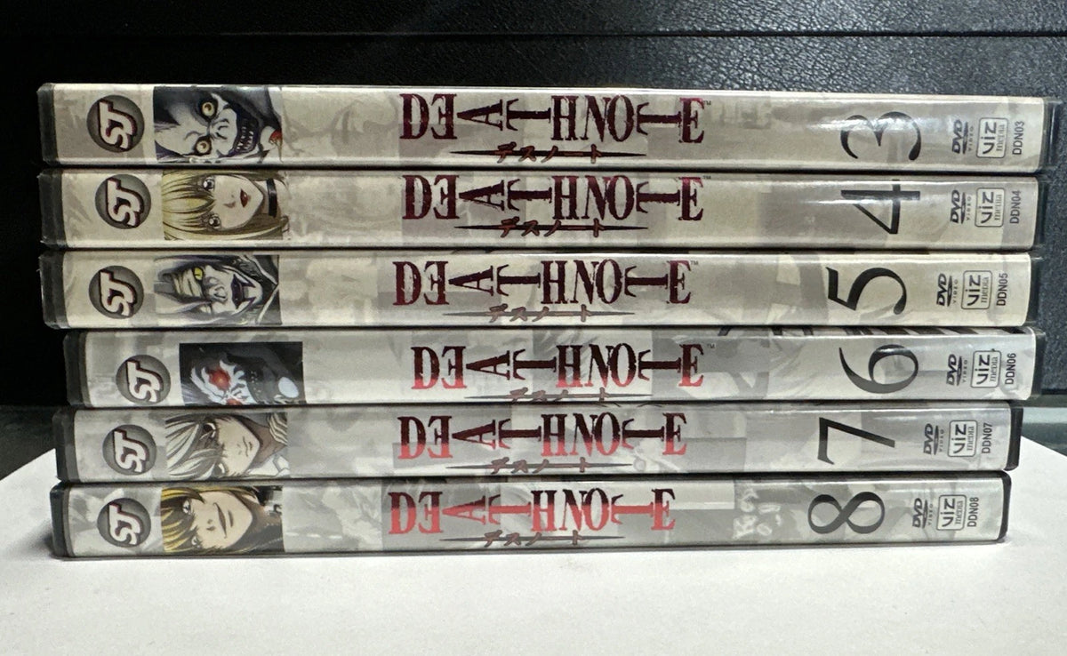 Death Note Vol 3-8 DVD Lot Shonen Jump Viz Media Entire Series