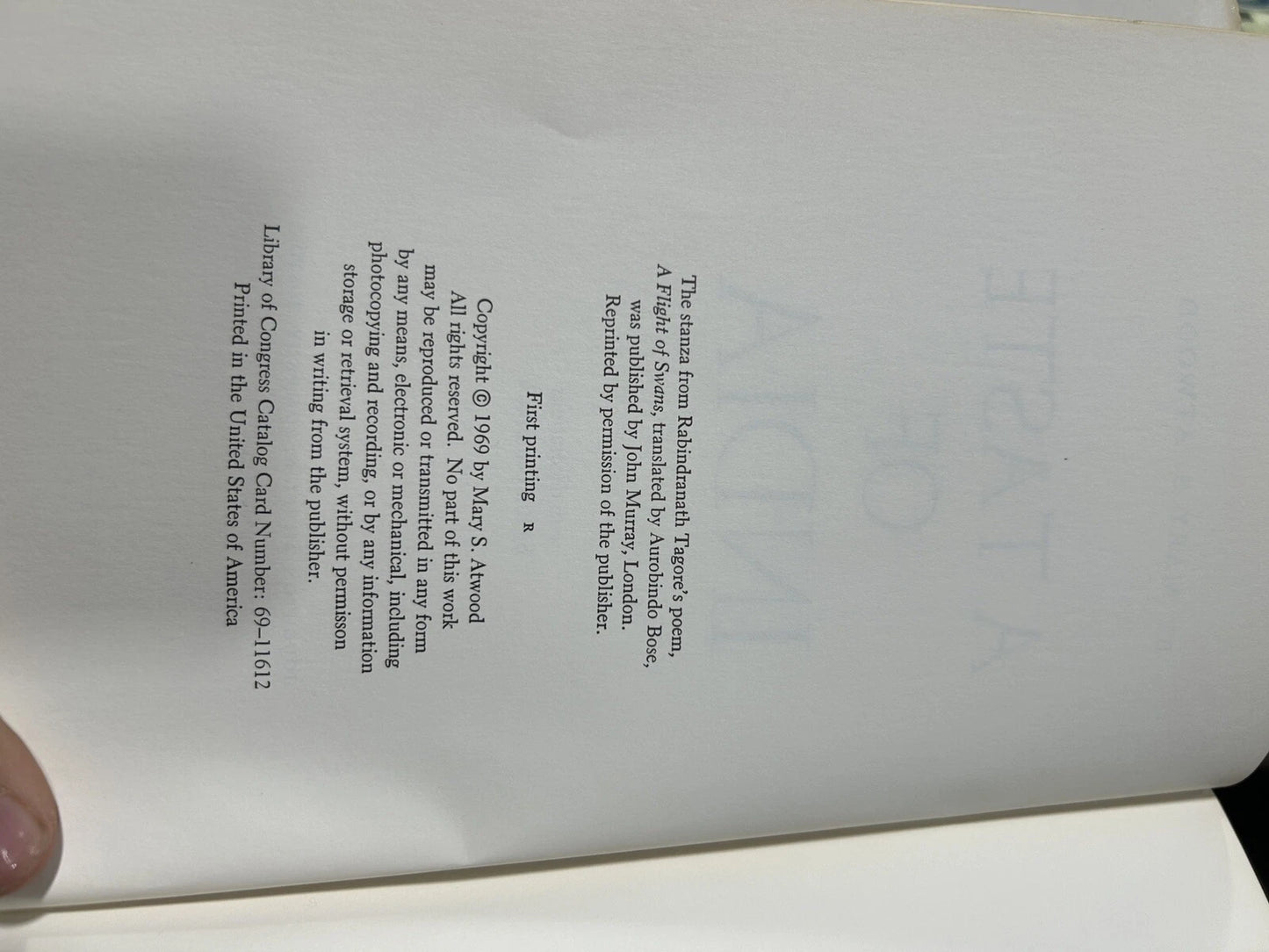 A Taste Of India by Mary S Atwood ,1st Edition; Hardback w/DJ, 1969