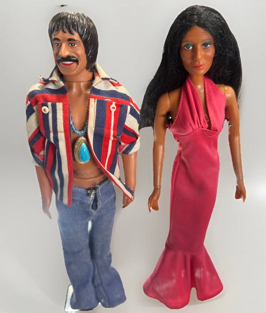 CHER & SONNY 1975-76 Vintage Mego Corp Hong Kong Dolls Read