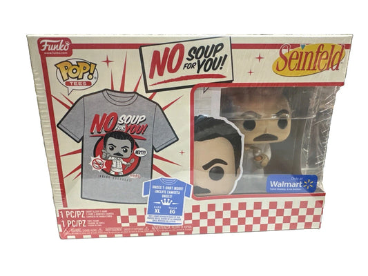 Funko Seinfeld Yev Kassem No Soup For You Pop & XL T Set Sealed NEW Walmart Exc