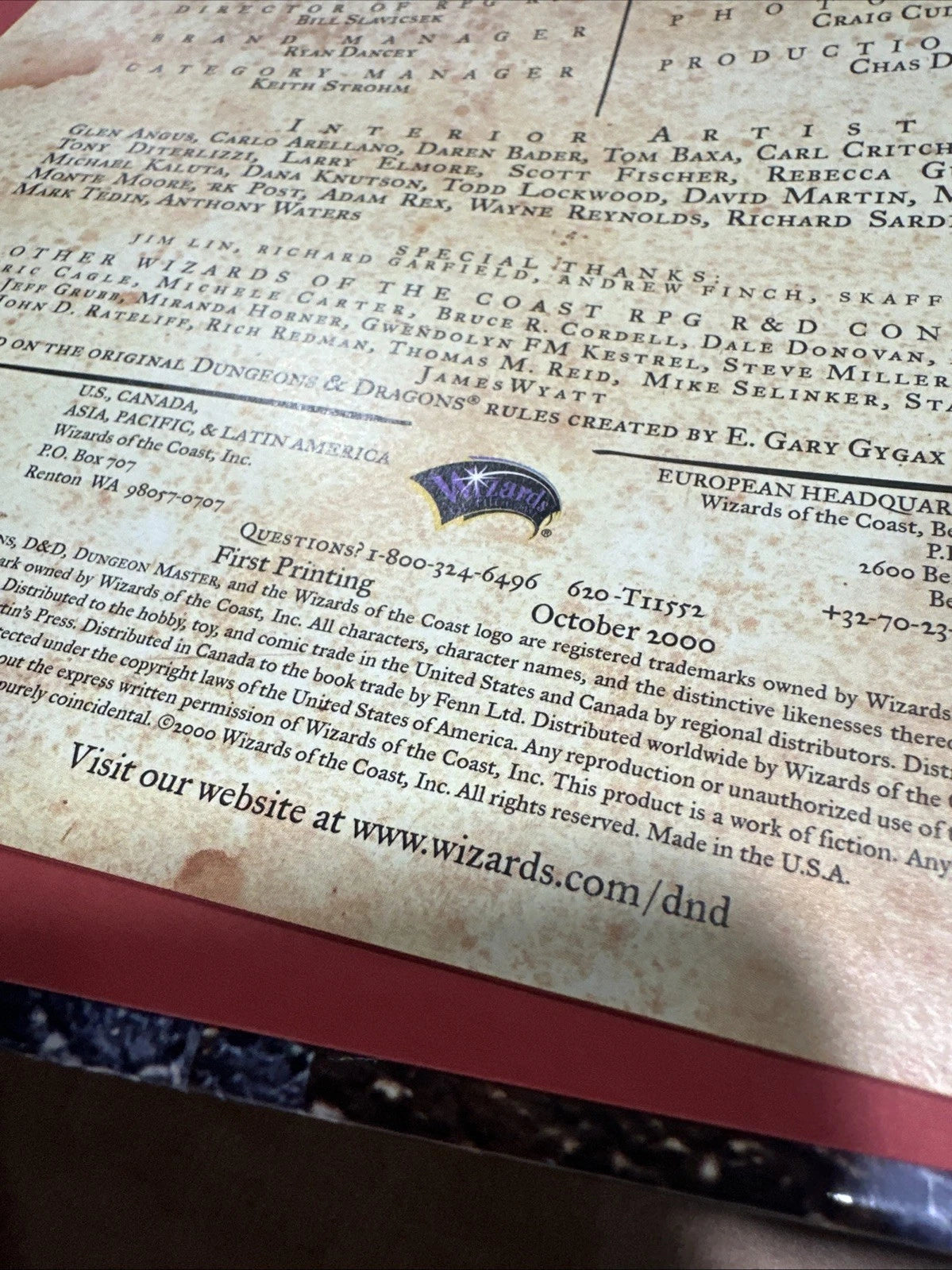 Lot D&D Core Rulebooks 1-3 Set ⭐ Player's Handbook Monster Manual DM Guide v1-2