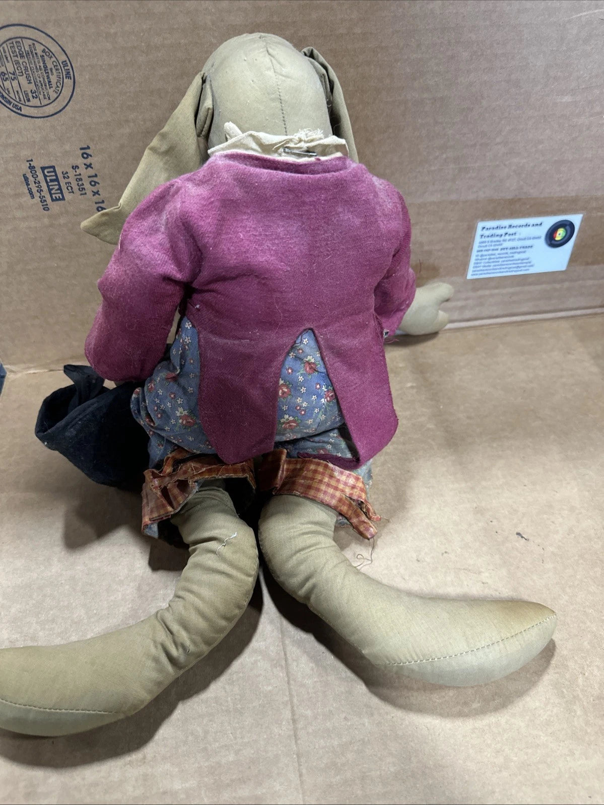 Vintage Uncle Wiggly Cloth Doll Georgene 18”