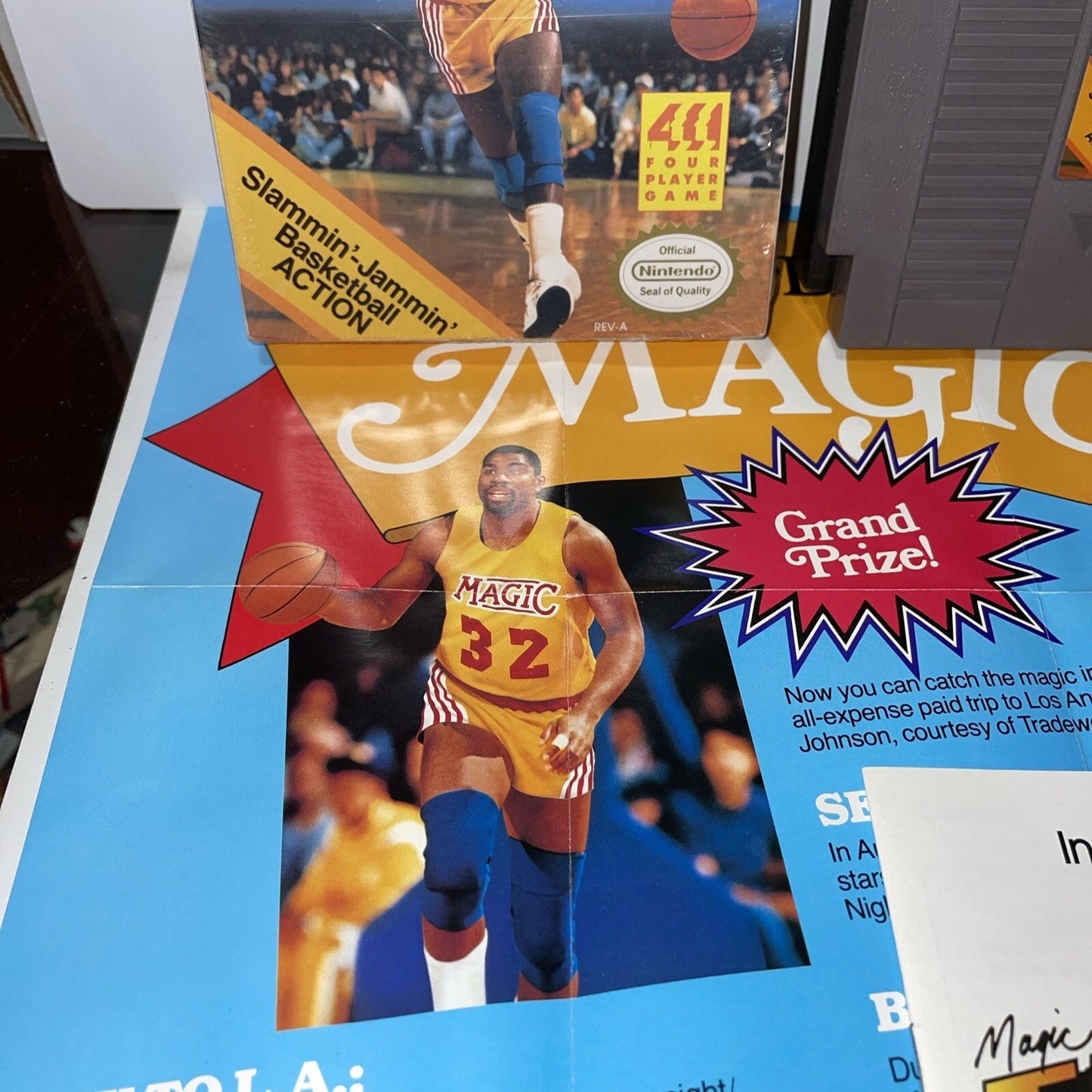 Magic Johnson's Fast Break (Nintendo, NES 1990) CIB MINT CONDITION COMPLETE