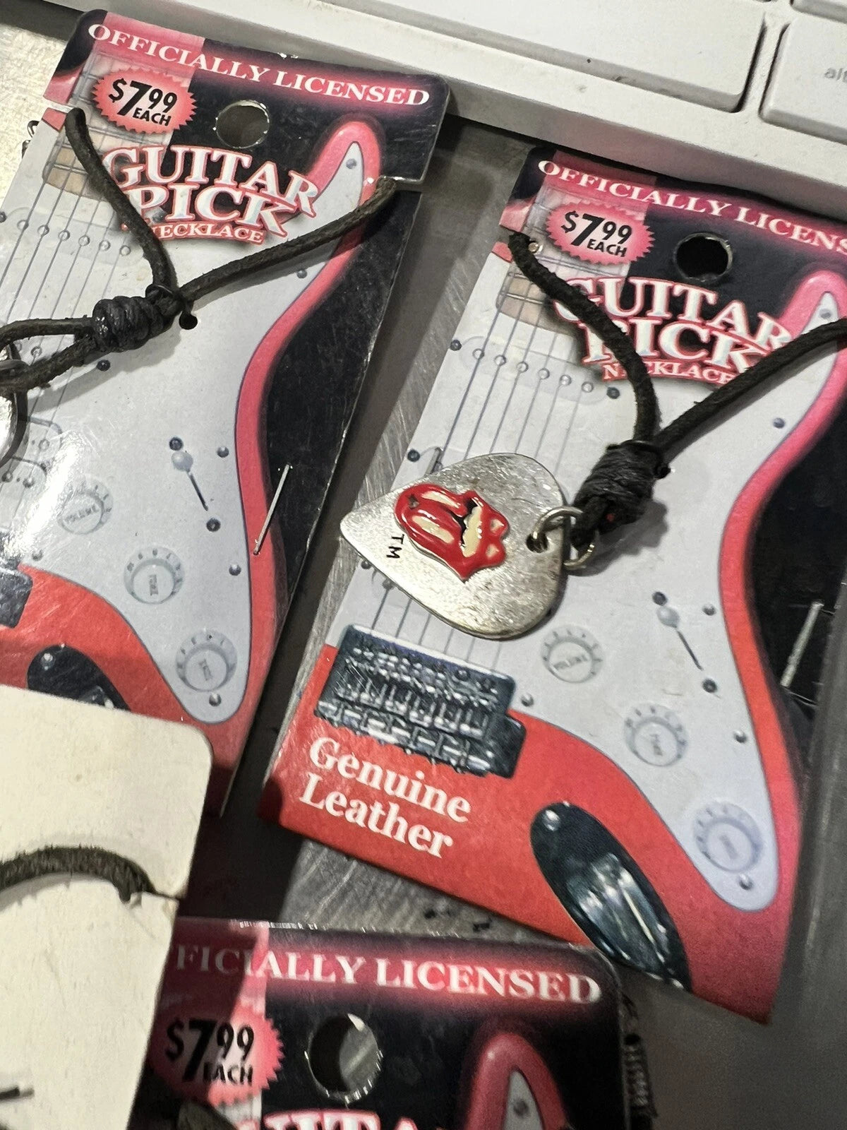 The Rolling Stones Official Tour Tongue Logo Metal Pendant Necklace