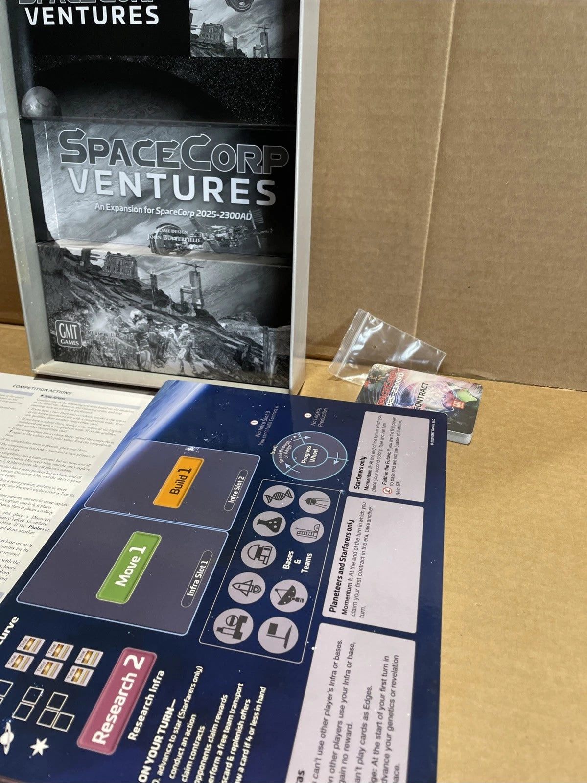 GMT Games SpaceCorp 2025-2300AD 2nd Printing + SpaceCorp Ventures Expansion
