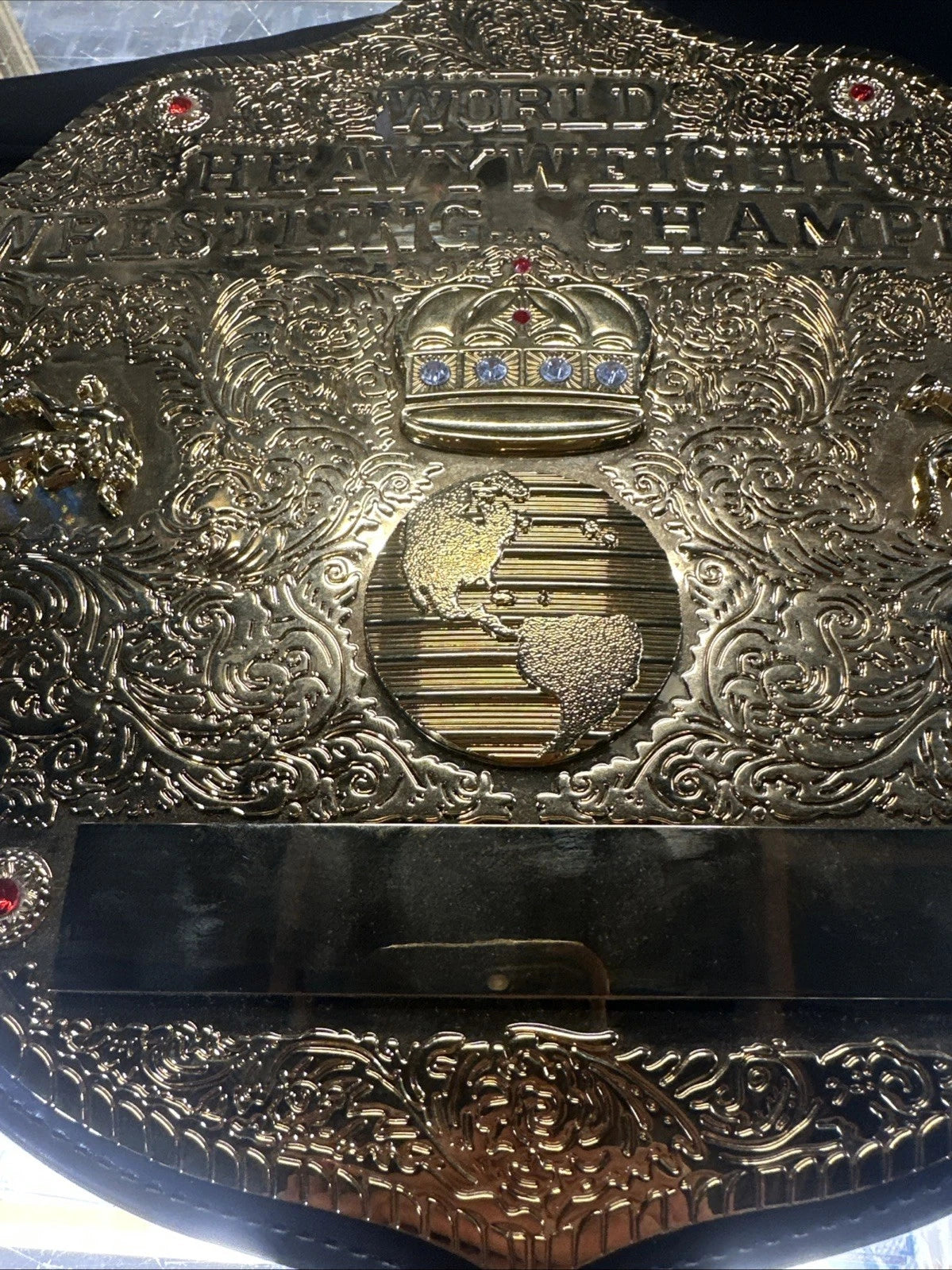 WWE Big Gold-Figures Inc. World Heavyweight Championship Commemorative Belt WCW