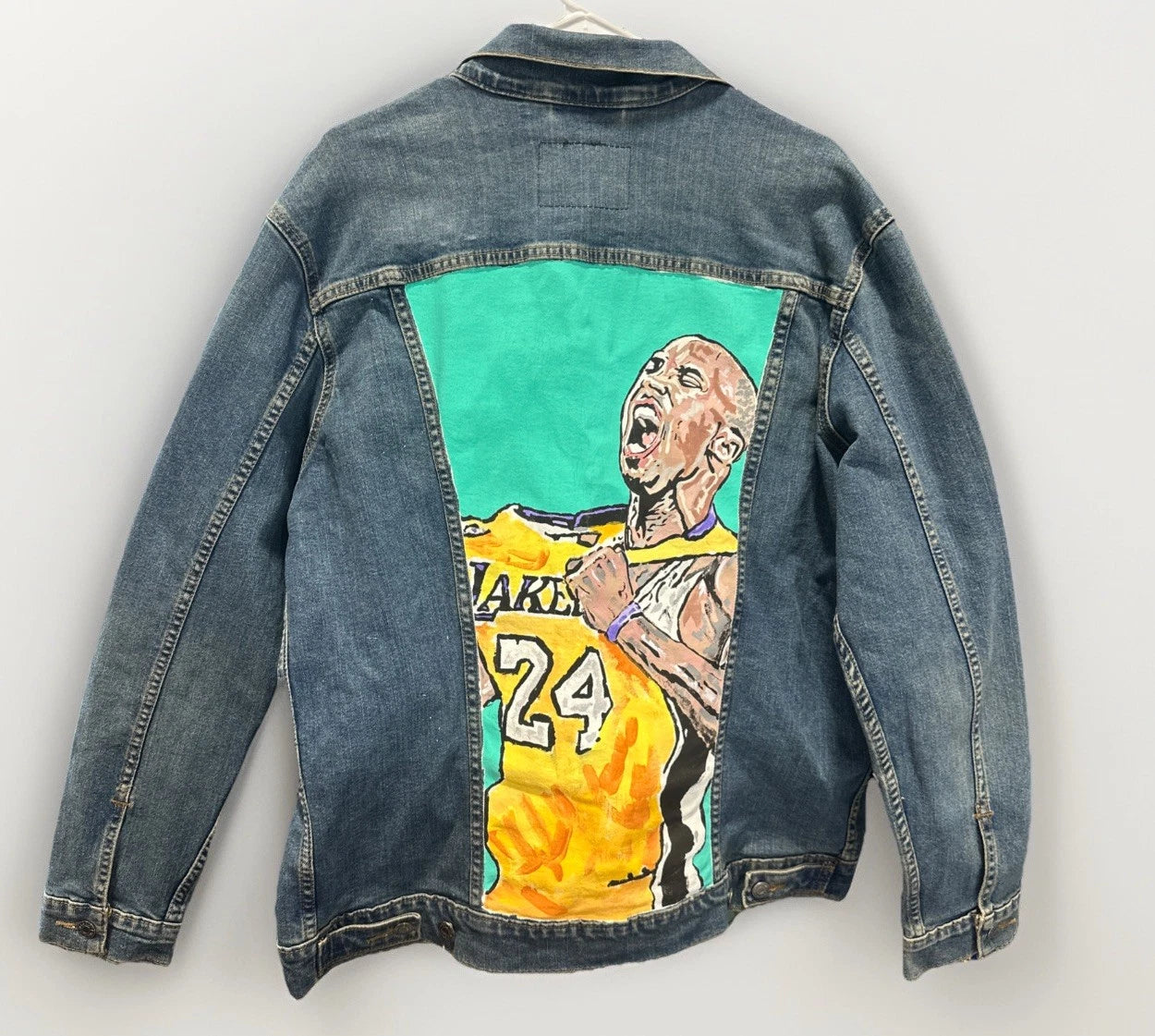 Custom Hand Painted Kobe Bryant Levi’s Jacket Local Artist Made