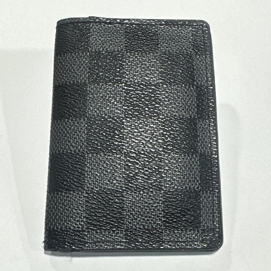Auth LOUIS VUITTON Damier Graphite Pocket Organizer Card Case
