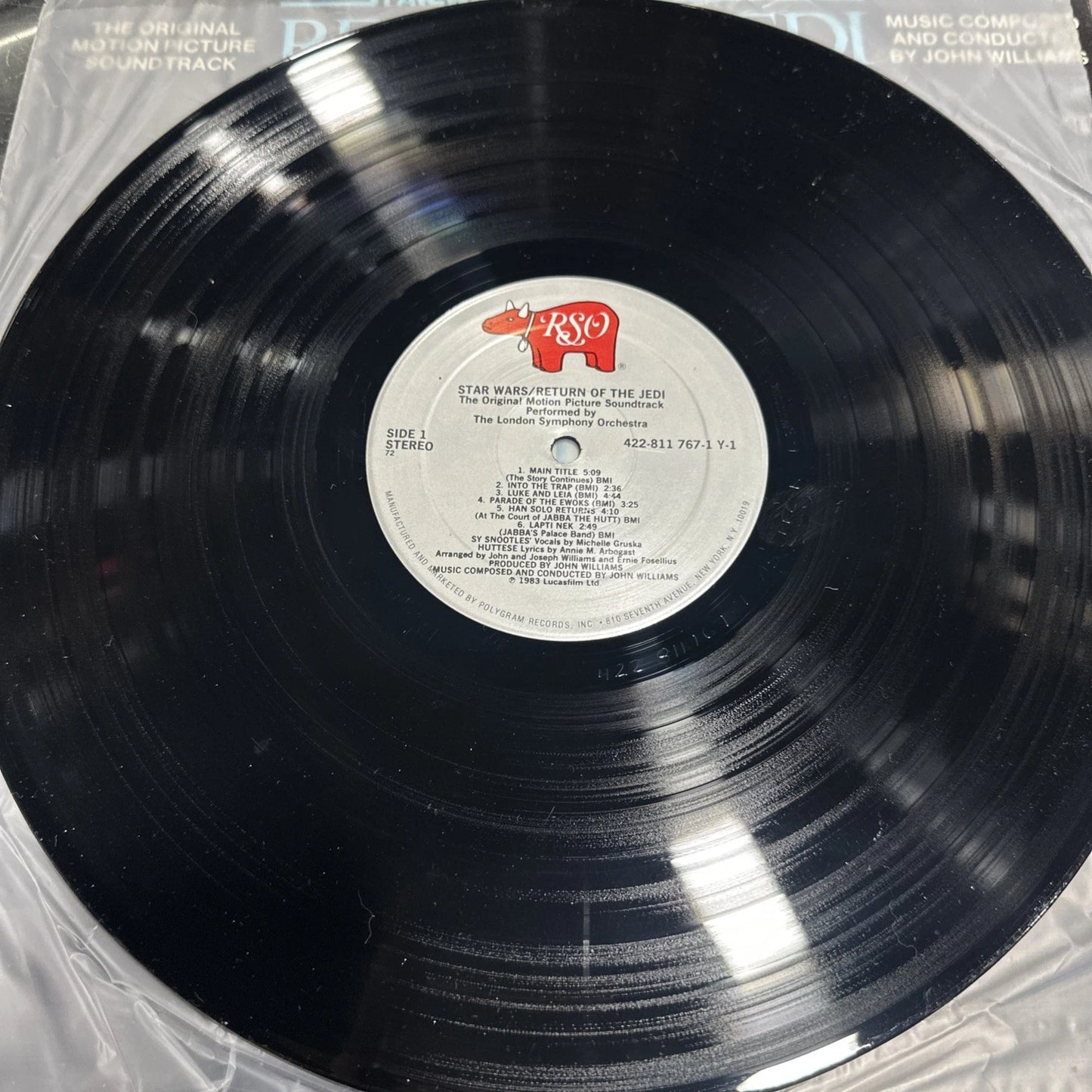 Star Wars Return of the Jedi Soundtrack John Williams 12" LP insert 811767