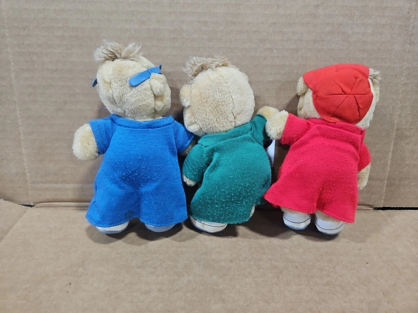 Alvin & the Chipmunks Theodore Simon 1987 Burger King Plush Dolls Set of 3