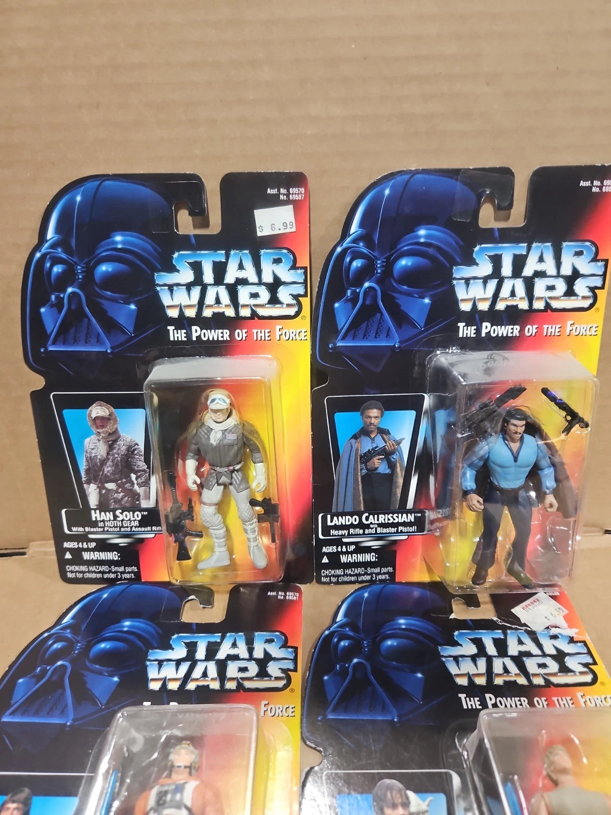 4 STAR WARS The Power of the Force 1995 Tonka LucasFilm Kenner Action Figures