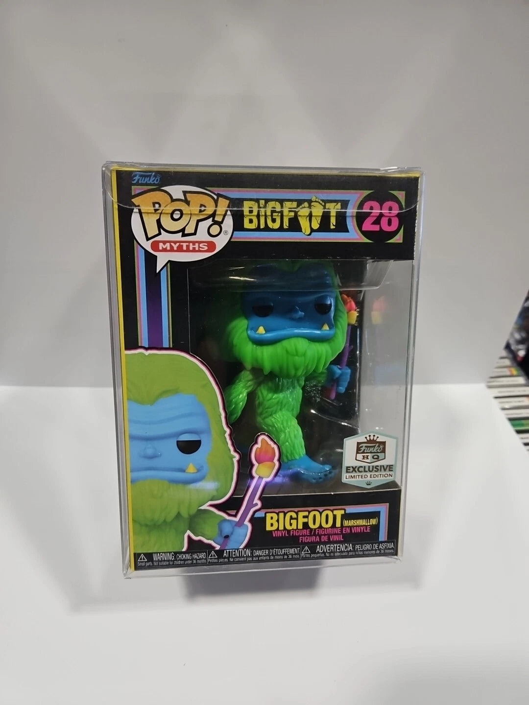 Funko Pop! Bigfoot (Marshmallow) #28 #16 Funko HQ Exclusive - LE Blacklight