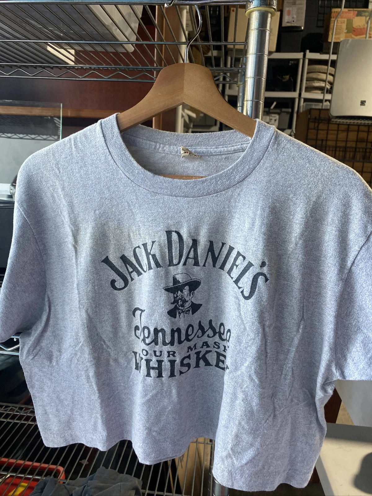 vintage screen stars 1980s jack daniels belly shirt nostalgic sexy rocker USA