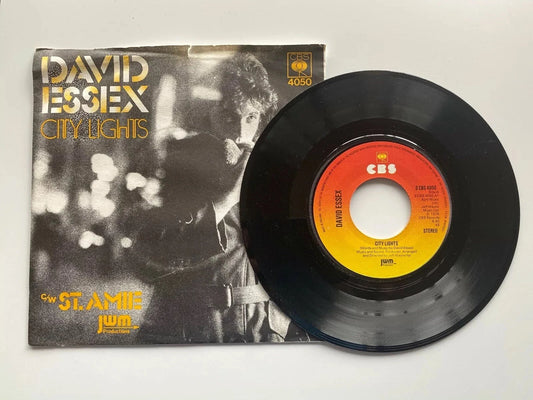 DAVID ESSEX City Lights 7" VINYL UK Cbs 1976 B/W St Amie (Scbs4050) Pic Sleeve