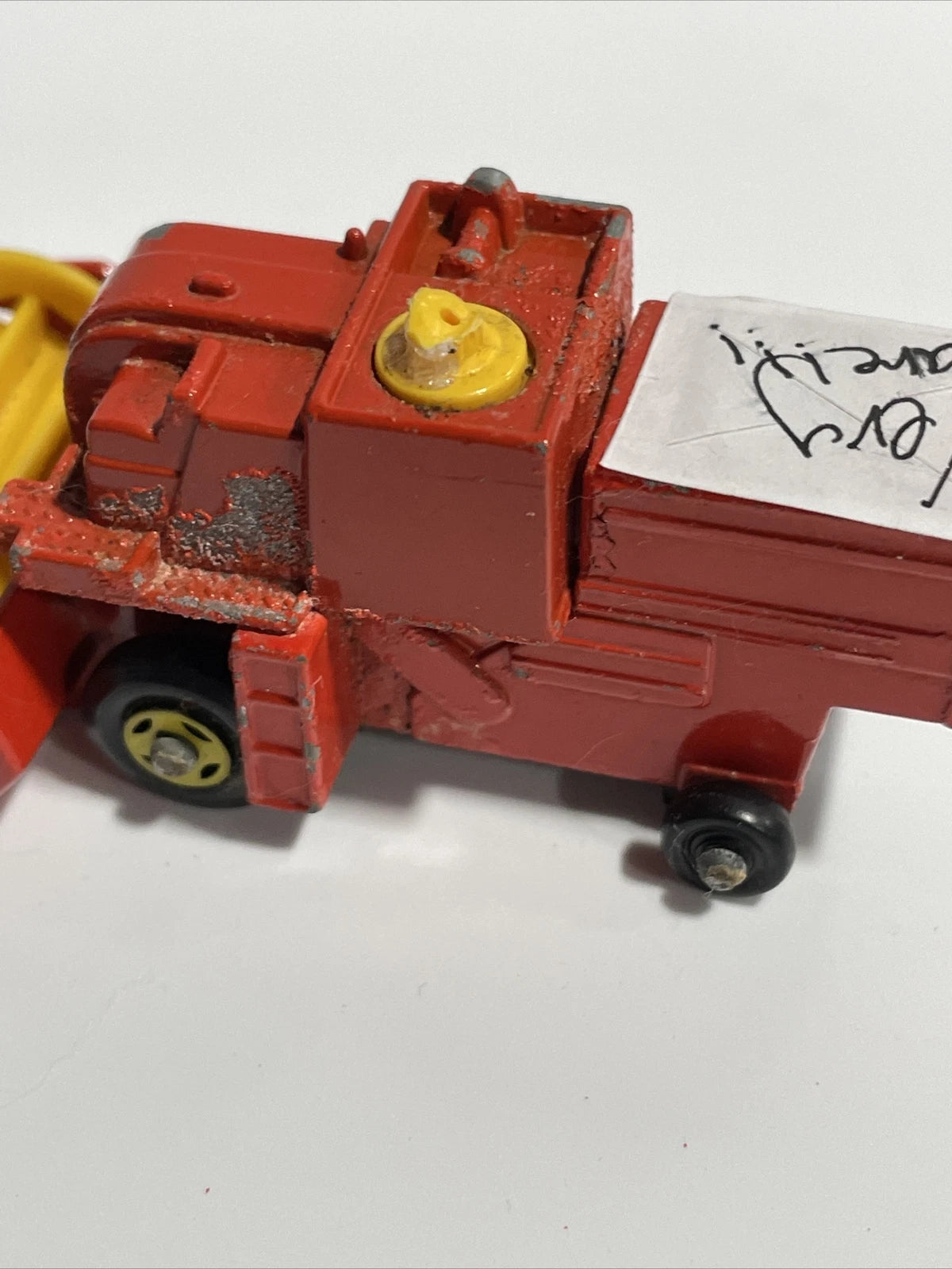 VINTAGE MATCHBOX NO. 51 COMBINE HARVESTER, SUPERFAST VERSION, 1977 yellow wheels