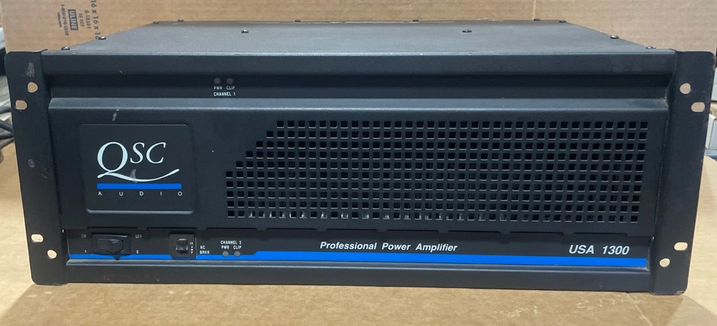 QSC USA 1300 Professional Power Amplifier 650W 4 OH Tested