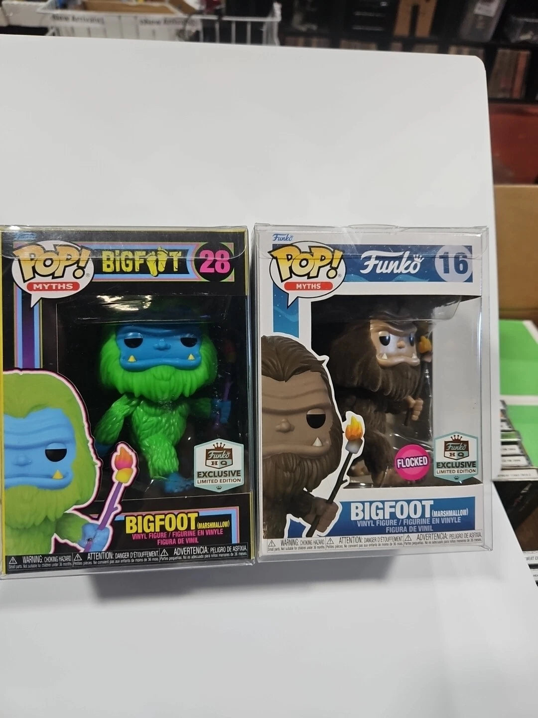 Funko Pop! Bigfoot (Marshmallow) #28 #16 Funko HQ Exclusive - LE Blacklight