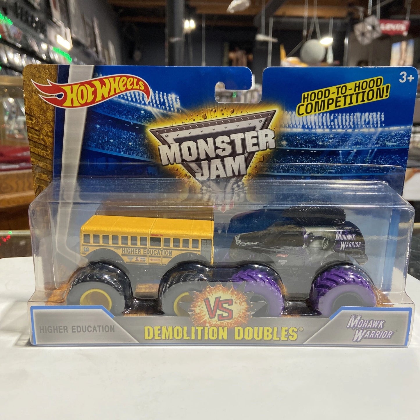Hot Wheels Monster Trucks Demolition Doubles HIGHER EDUCATION VS MOHAWK WARRIOR