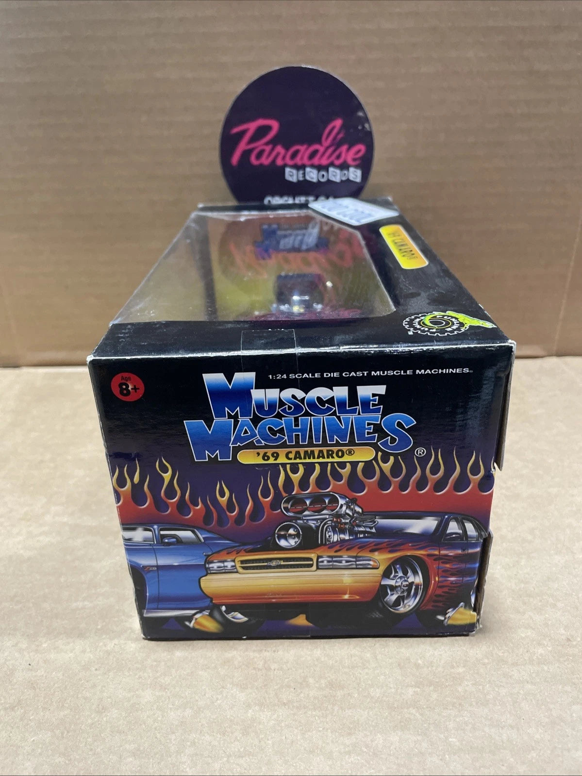 1/24 Muscle Machines 1969 Camaro Red with White Stripes 2003 Funline Merchandise