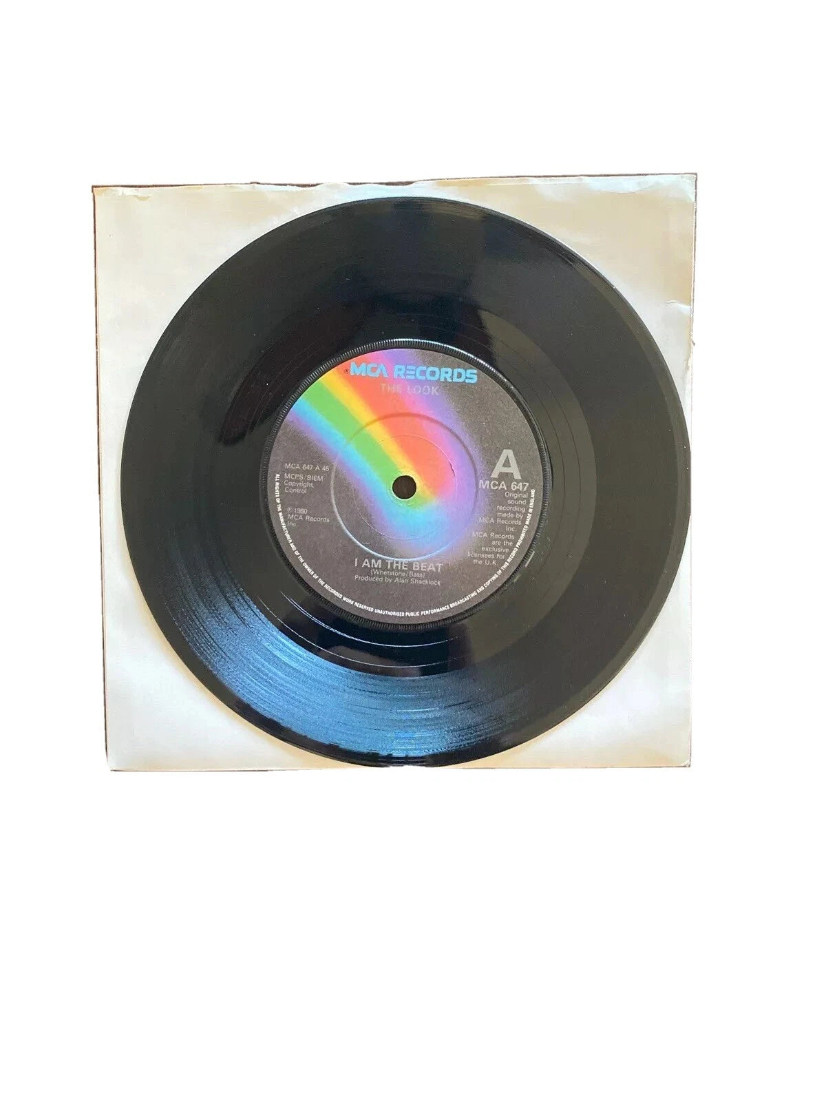 THE LOOK I AM THE BEAT 7" SINGLE MCA RECORDS MCA 647 1980