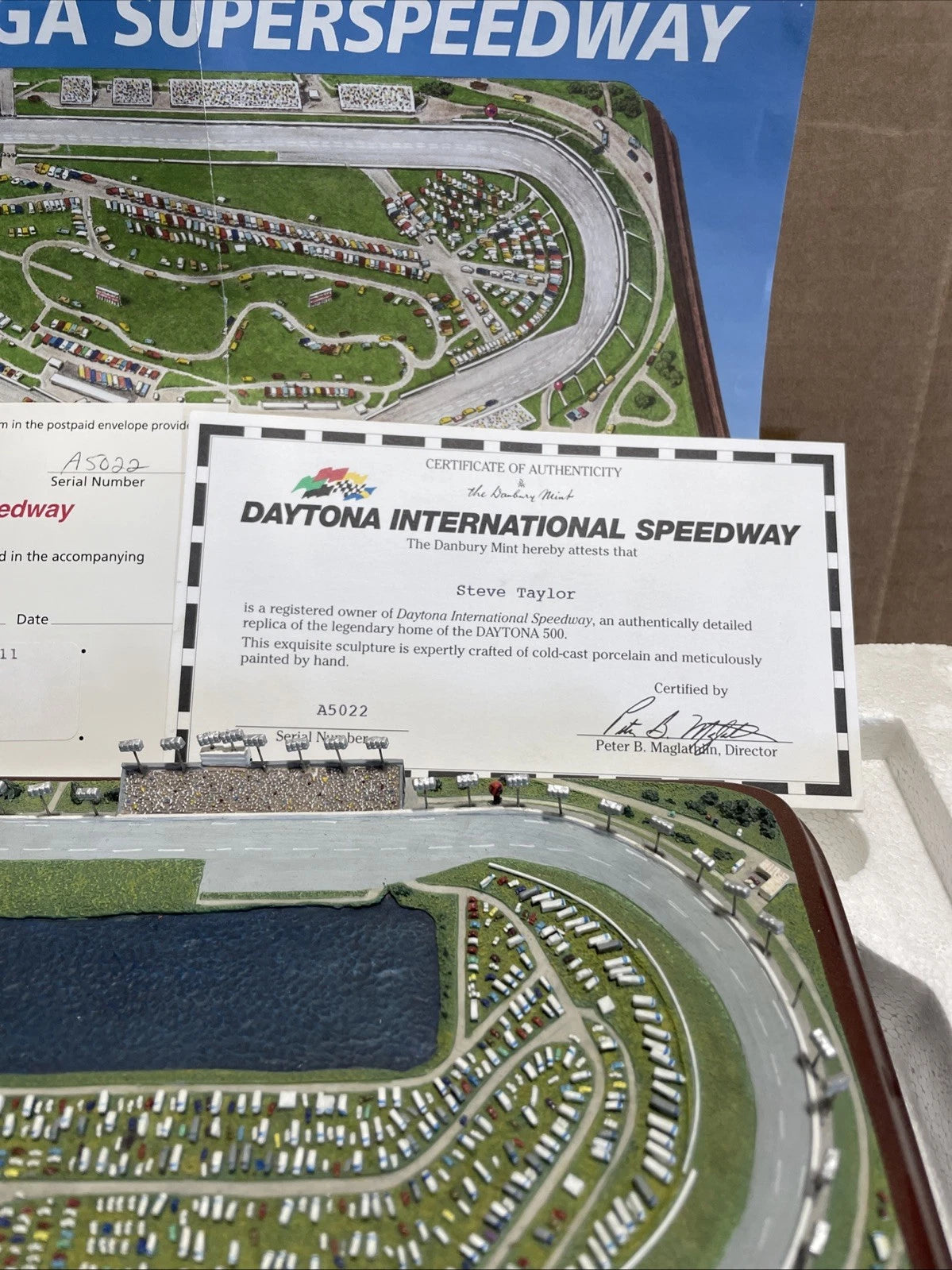 Danbury Mint Daytona International Speedway Florida Beach Diorama Model