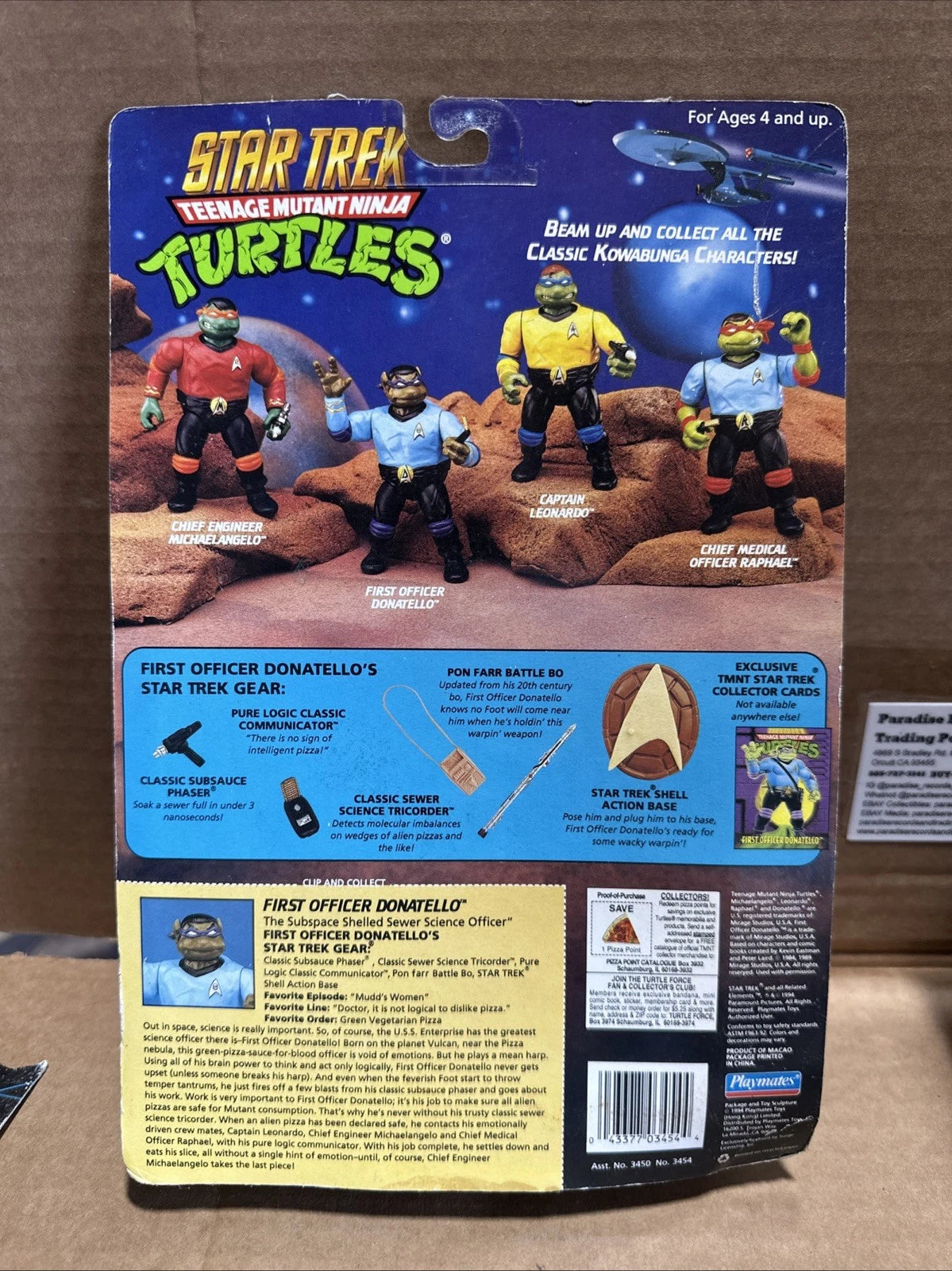 Vintage Star Trek TMNT First Officer Donatello/Spock 1994 NEW SEALED Playmates