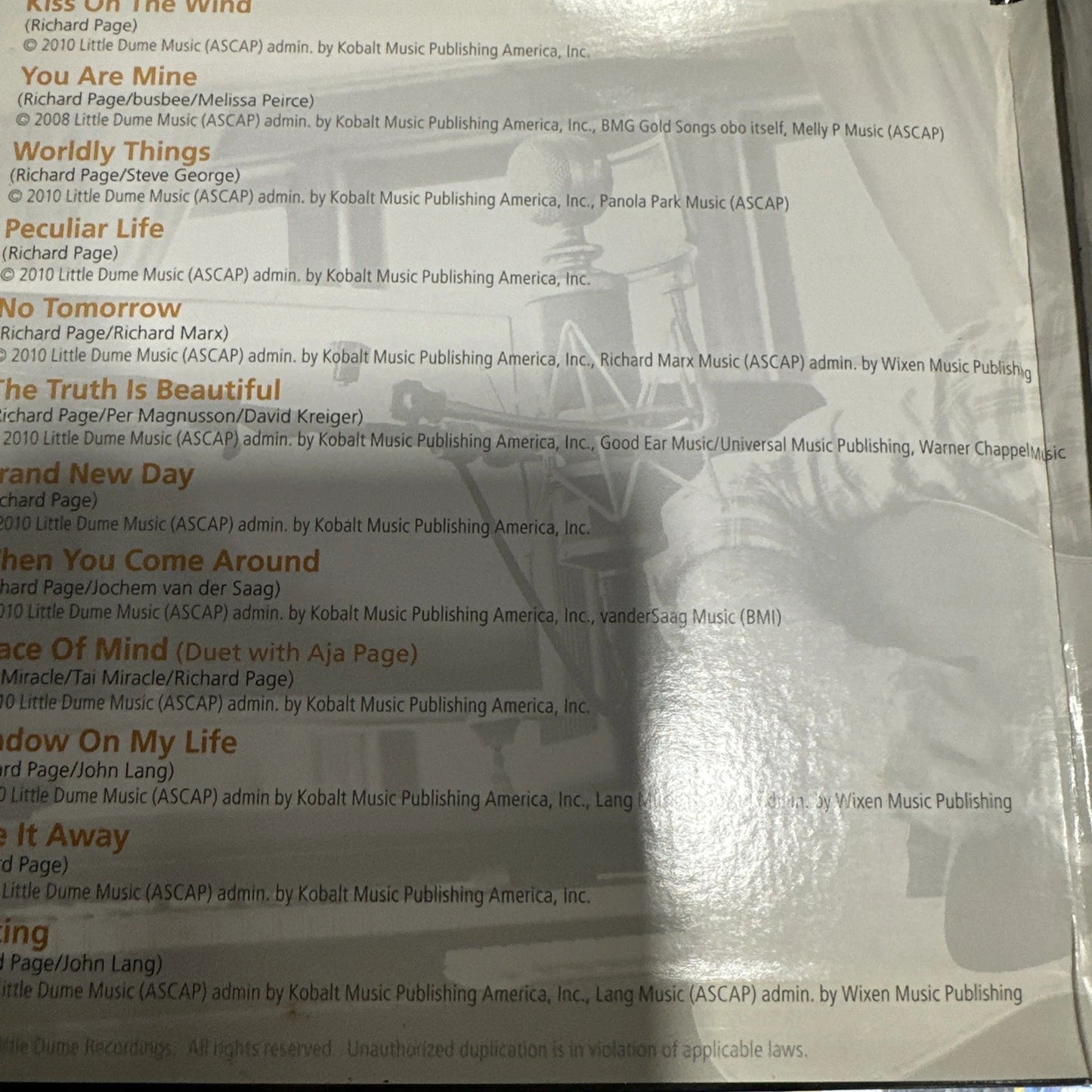 Richard Page - Peculiar Life - CD - VG++