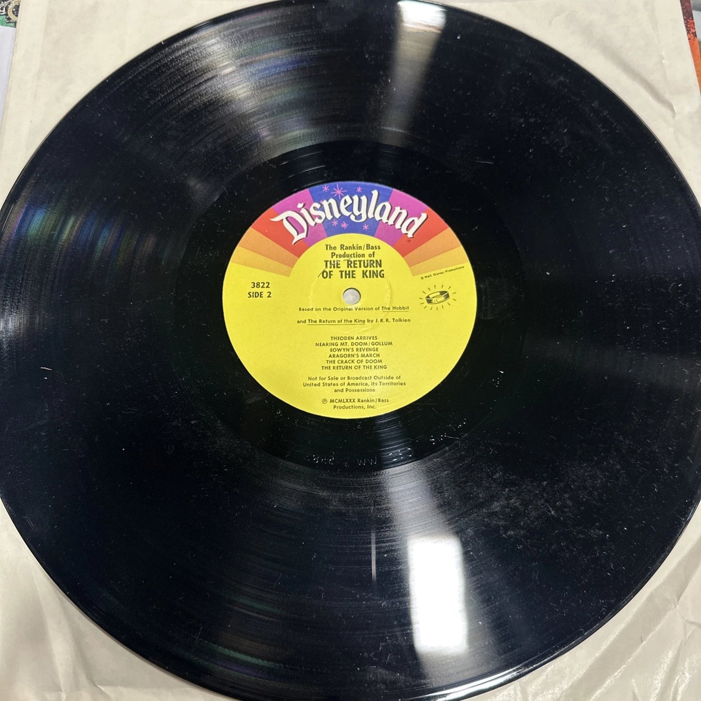 1980 Rankin/Bass The Return of the King (Hobbits) Vinyl LP Record 3822 vg+