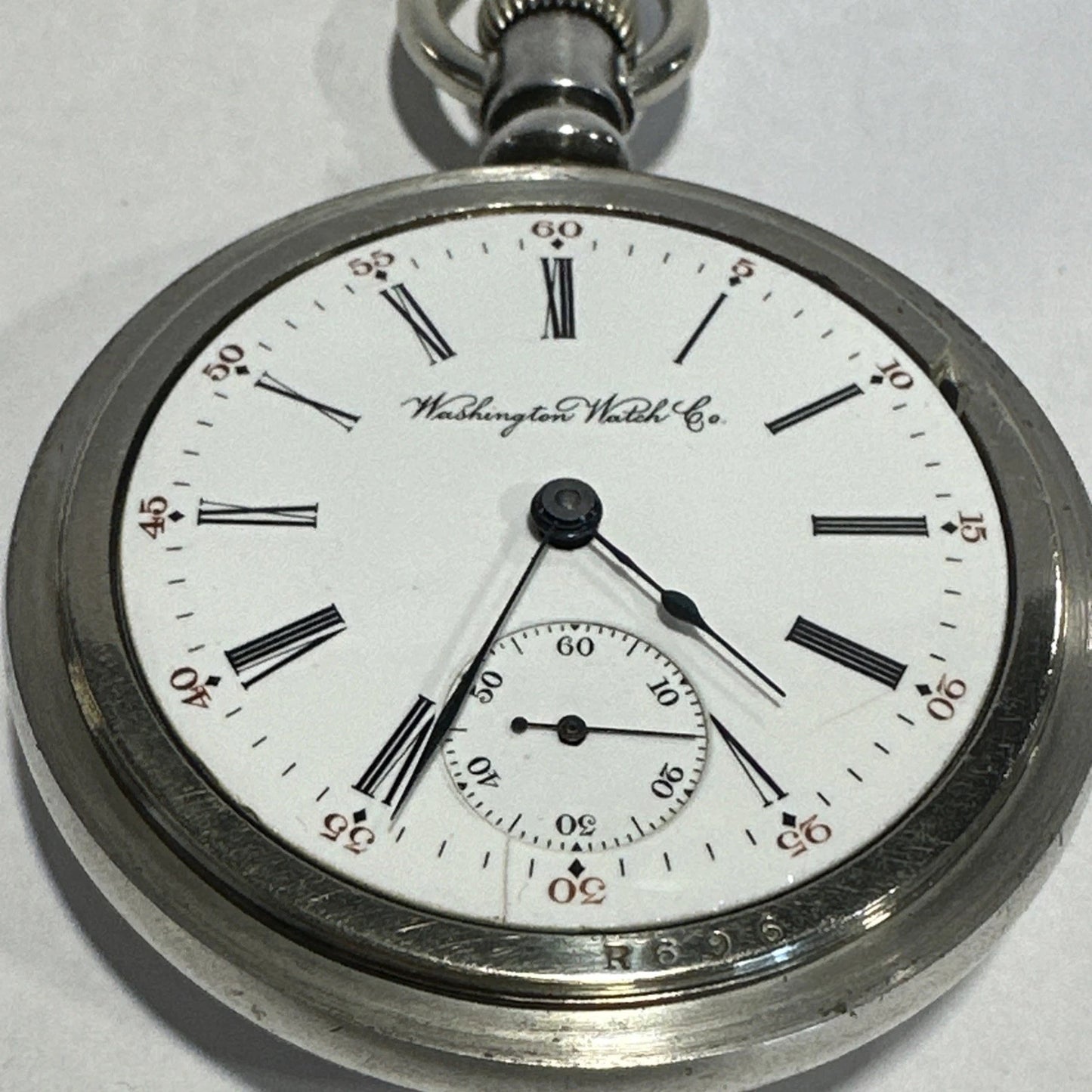 1902-1908 Illinois Washington W.Co. 17 Jewel Vintage Silver Pocket watch