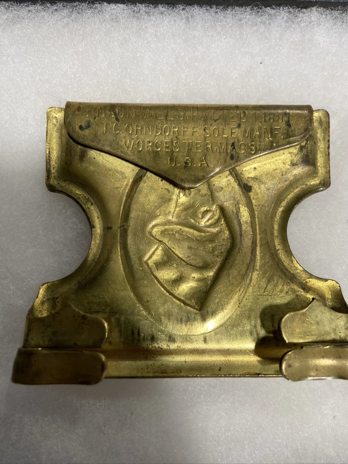 1881 Dog Head mills belt Anson mills T.C orndorff sole worcester mass U.S.A belt