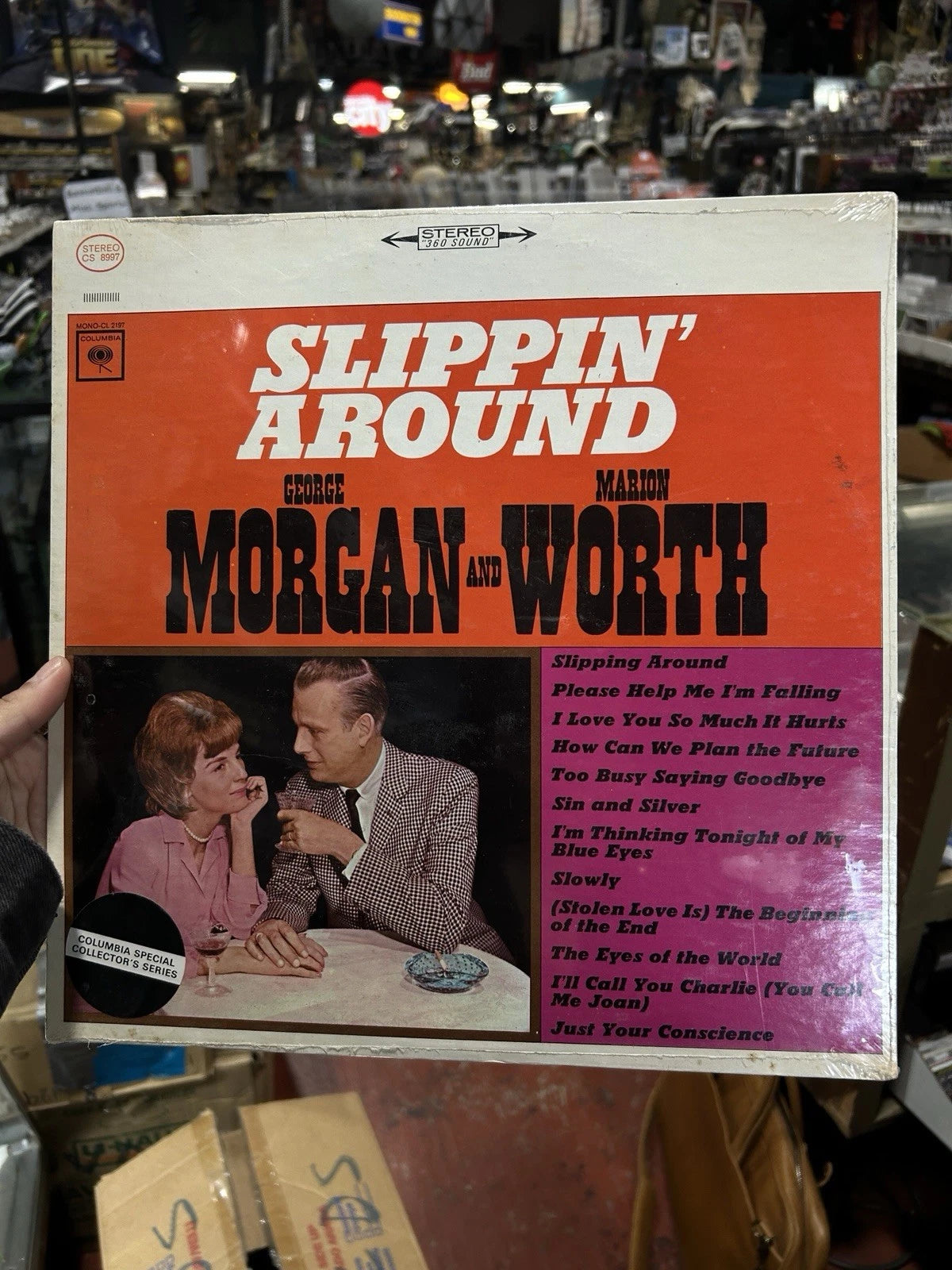 GEORGE MORGAN & MARION WORTH: slippin' around COLUMBIA 12" LP 33 RPM Sealed